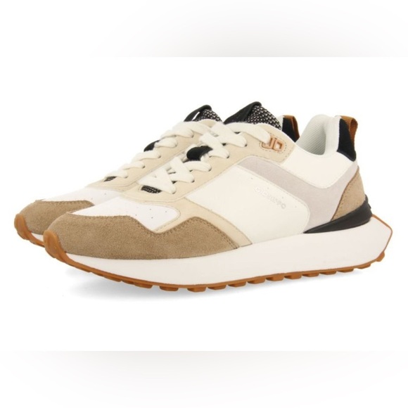 GIOSEPPO Off-White Retro Style Leather Effers Sneakers Size 8 (39 EU) - Picture 2 of 13